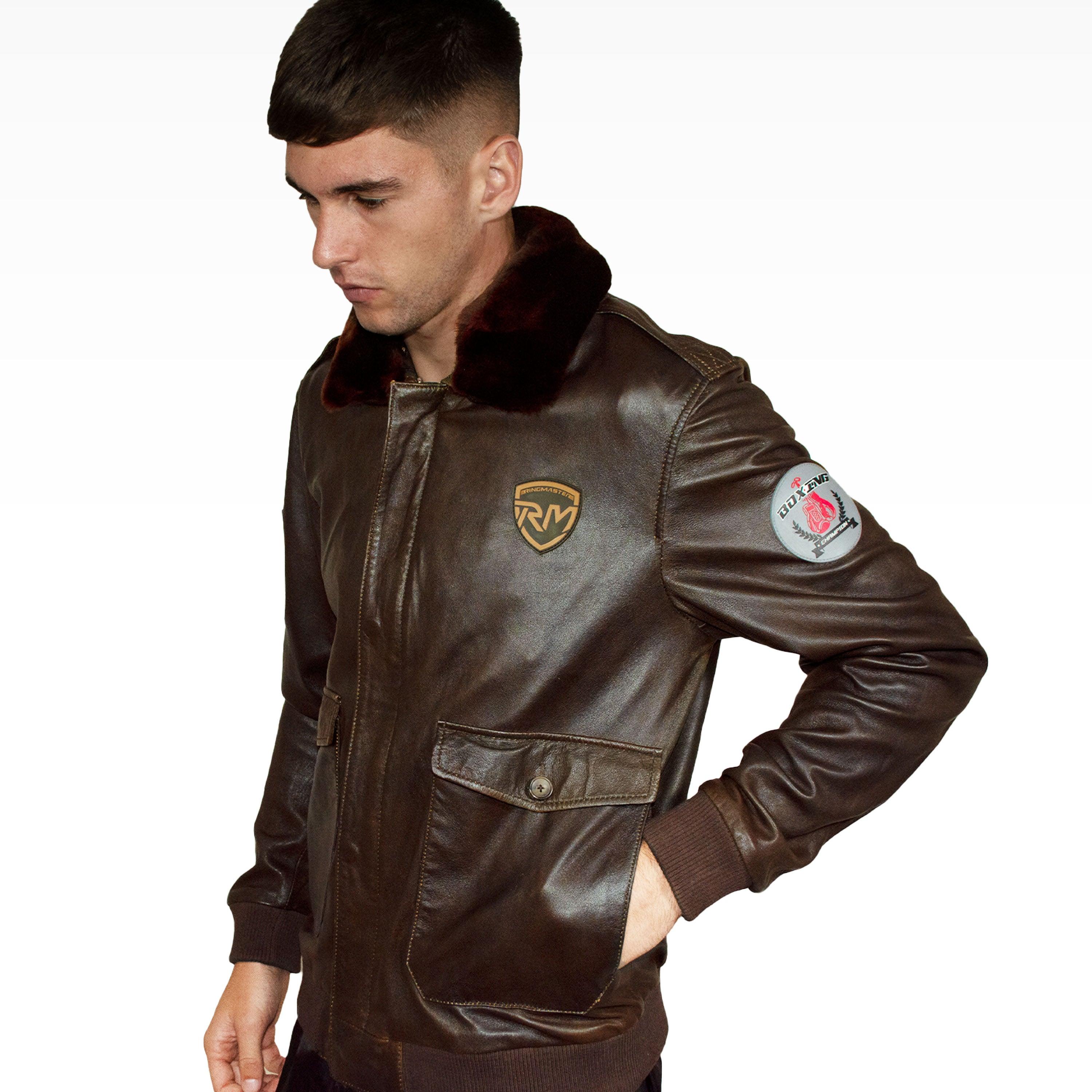 Leather sales champion jacket