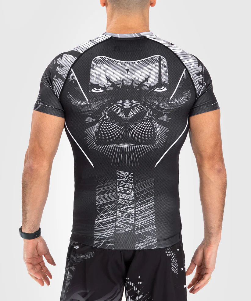 Venum Gorilla Jungle Rashguards Short Sleeves - Black/White iamge 4