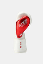 Sting Evolution Pro Boxing Gloves White & Metallic Red Image 3