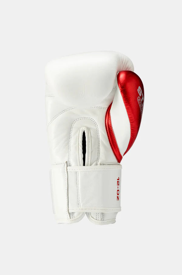 Sting Evolution Pro Boxing Gloves White & Metallic Red Image 4