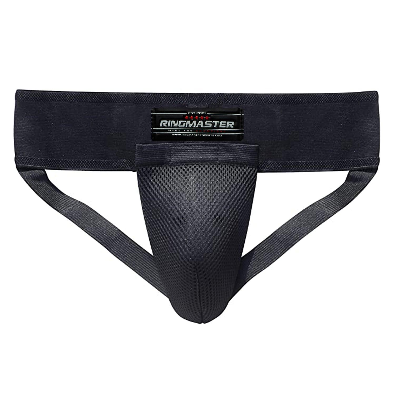 RingMaster Sports Jock Strap / Groin Guard With Plastic Box Cup