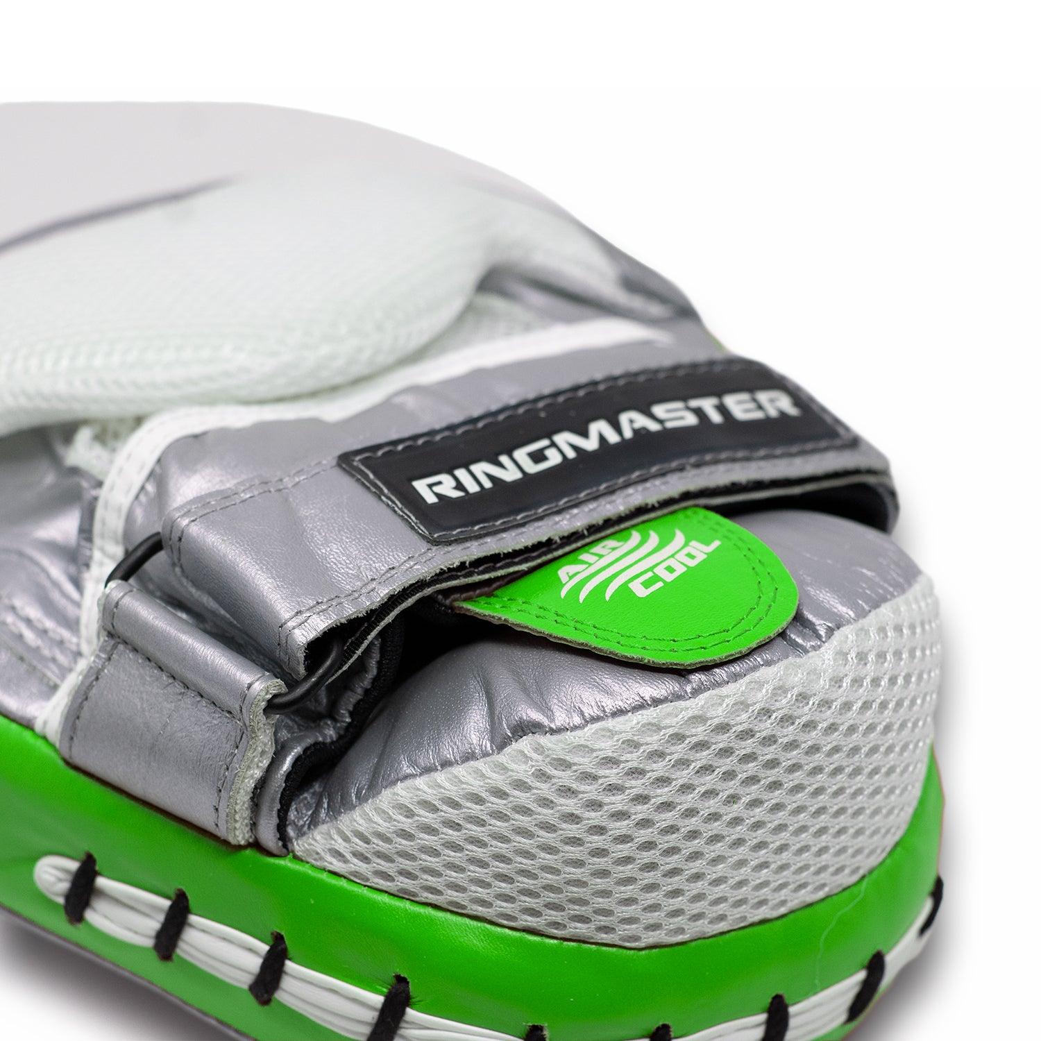 RingMaster Sports Focus pads Genuine Leather PGL 3.0 Series Green and Silver