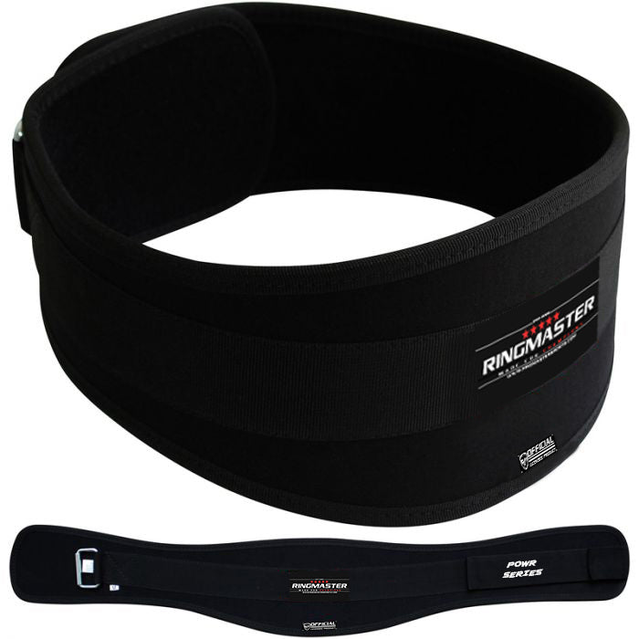 RingMaster Sports Genuine Leather Power Weight Lifting Gym Belt Image 1