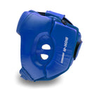 Side View Ringmaster Head guard Boxing, Best boxing head guard, boxing head guard uk, MMA head guard, boxing headgear, Martial Arts head guard, boxing head guard open face, Boxing head guard for sale, face guard boxing, Blue Head guard Boxing, RingMaster Sports Open Face Boxing HeadGuard Synthetic Leather Blue Image 5