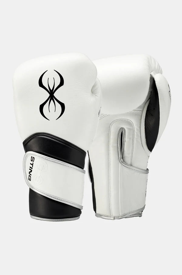 Sting Viper X Boxing Gloves - Velcro White/Black/Silver image 1