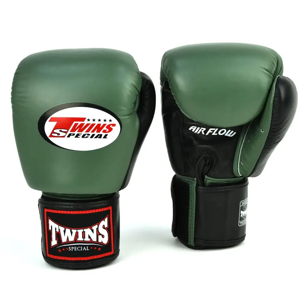 BGVLA2-2T Twins Air Flow Boxing Gloves Olive Green Image 1