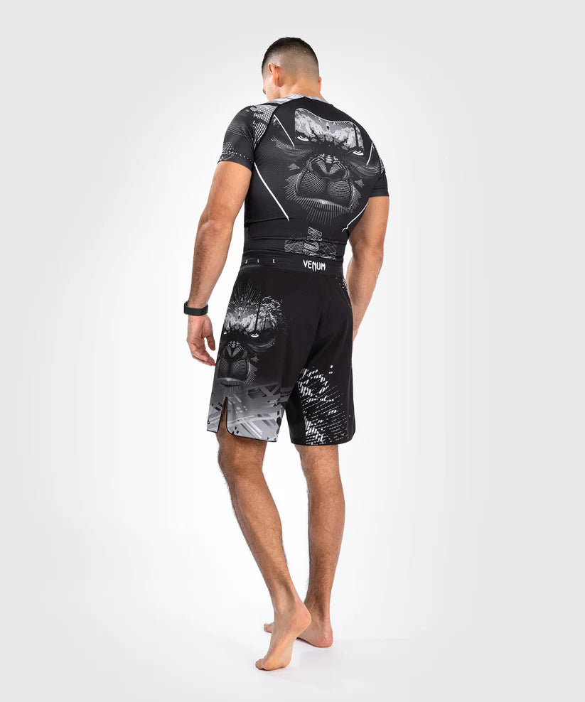 Venum Gorilla Jungle Fight short - Black/White Image 5