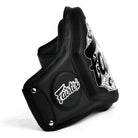 Fairtex BPV3 Black-Black & Gold Microfiber Belly Pad Black Image 3