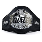 Fairtex BPV3 Black-Black & Gold Microfiber Belly Pad Black Image 1