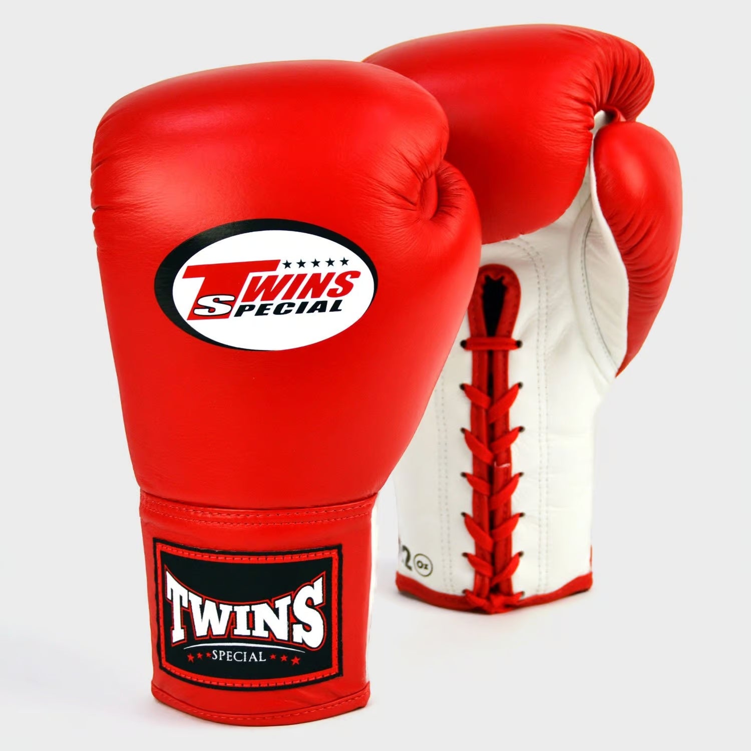 BGLL1 Twins Lace-up Boxing Gloves Red Image 1