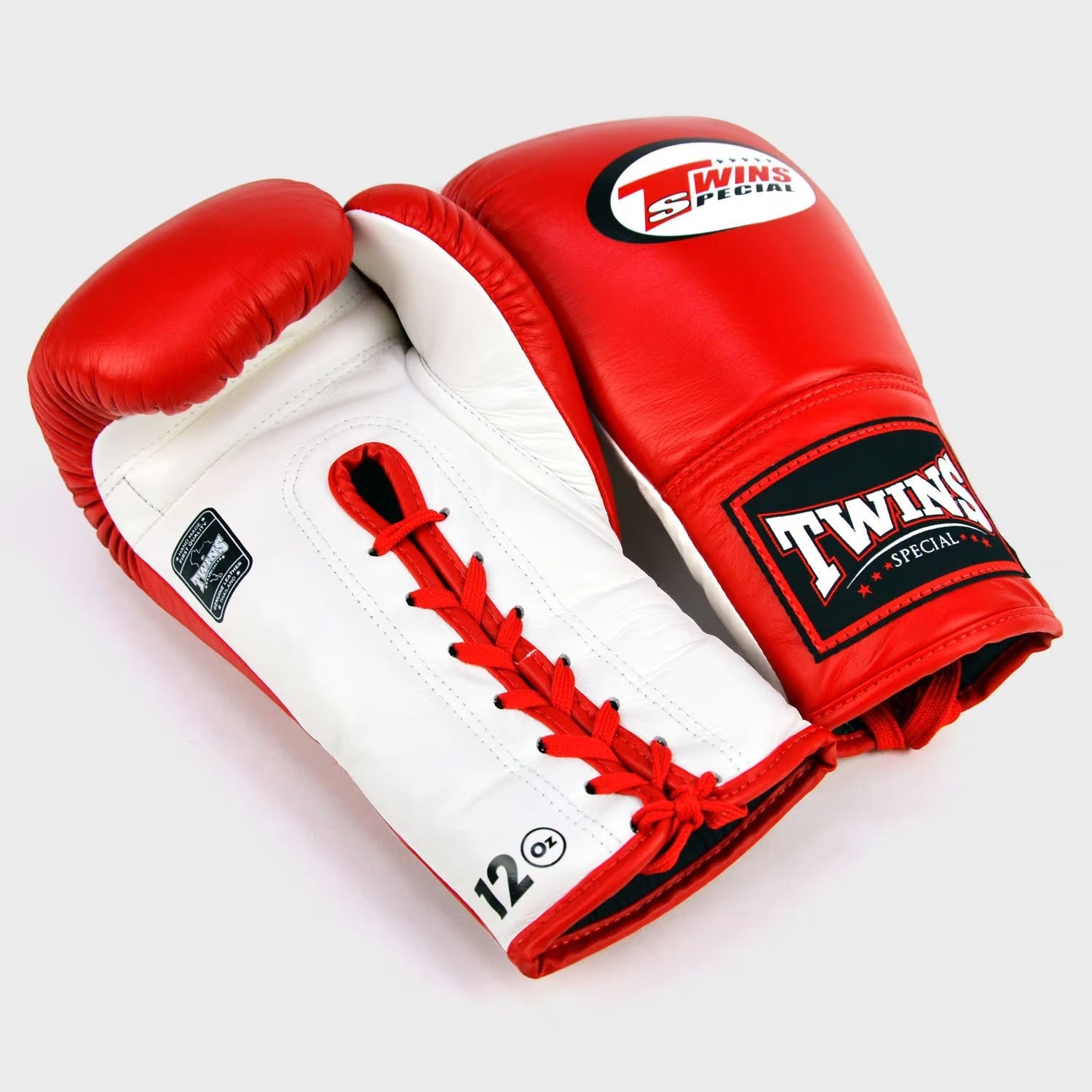 BGLL1 Twins Lace-up Boxing Gloves Red Image 2