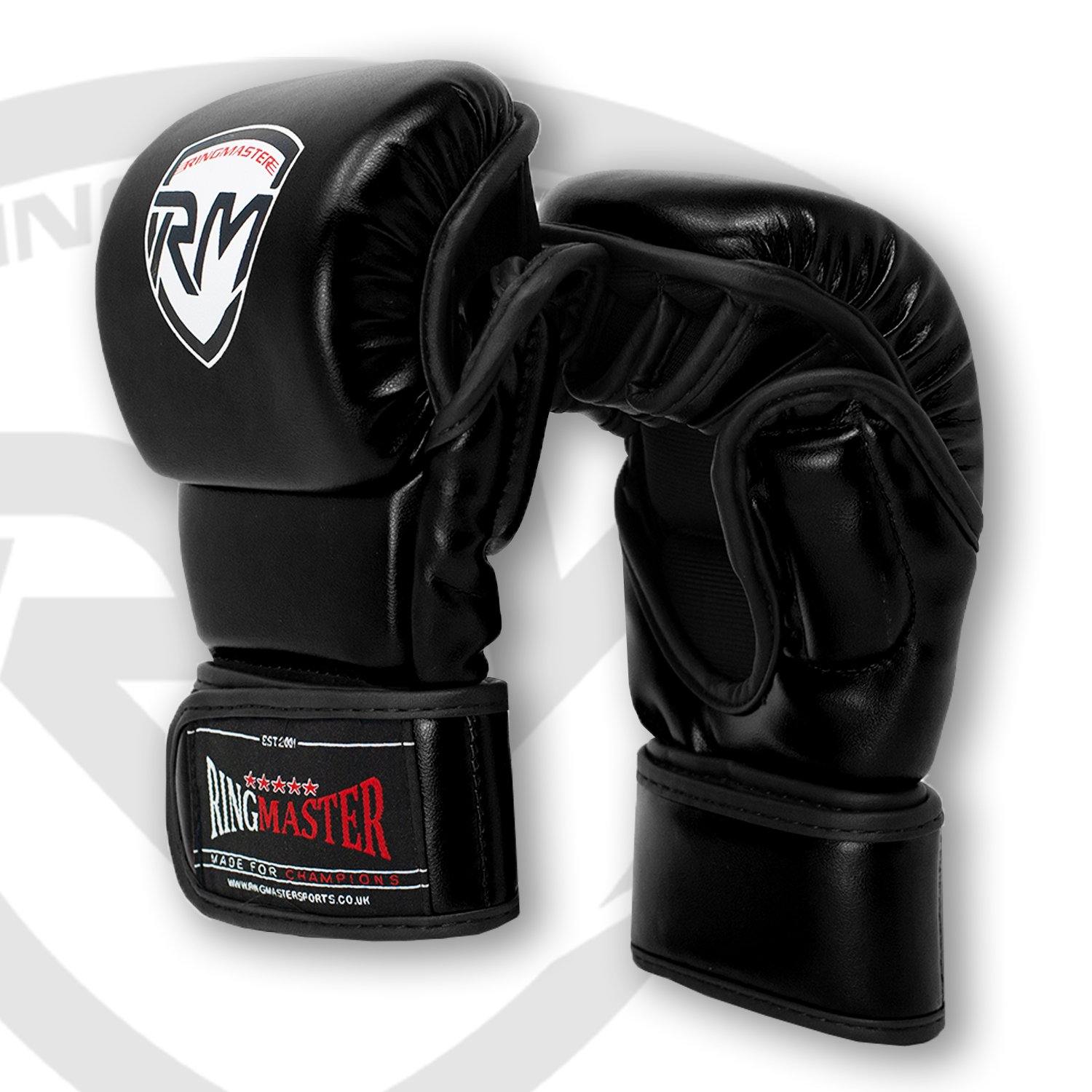 RingMaster Sports Warrior Series MMA Gloves 8oz Black